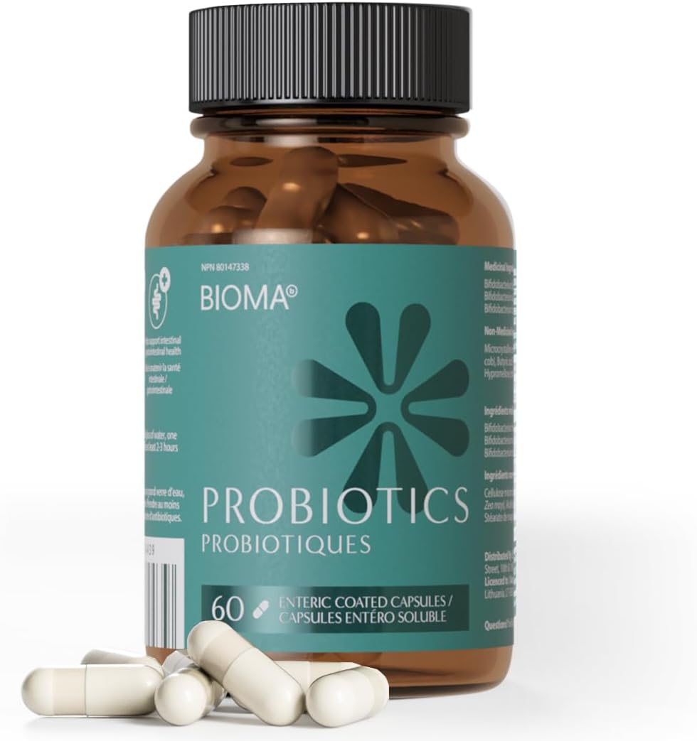 BIOMA Probiotics - Digestive Health Probiotic - Gut Support for Men & Women with Xylooligosaccharides, Tributyrin & Bifidobacterium - Vegan & Gluten Free - 60 Delayed-Release Capsules (30-Day Supply)
