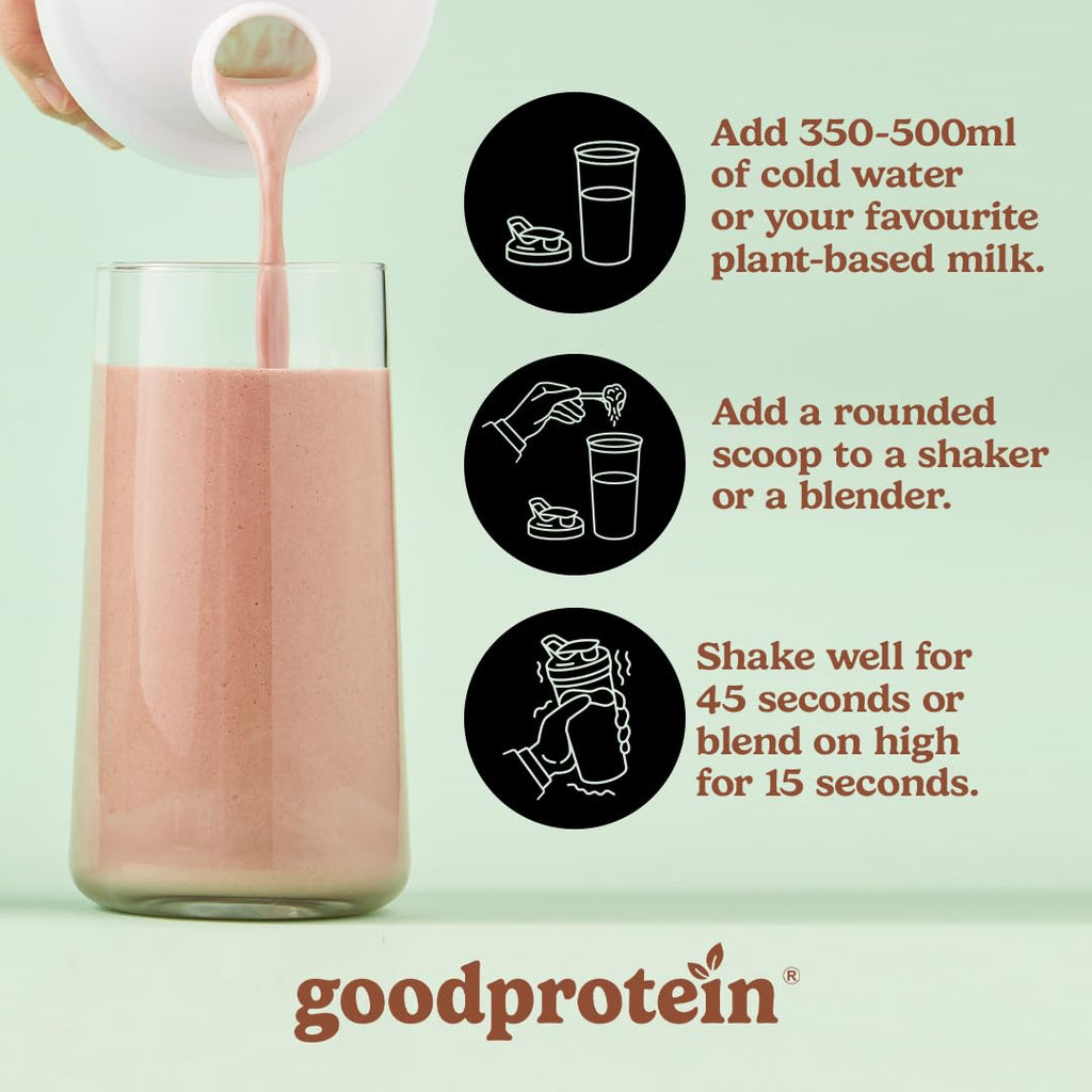 Good Protein All-in-One Shake, Plant-Based Protein Powder, Bananas & Cream