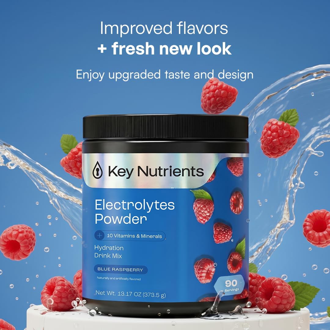 KEY NUTRIENTS Multivitamin Electrolytes Powder, Lemonade, 90 Servings