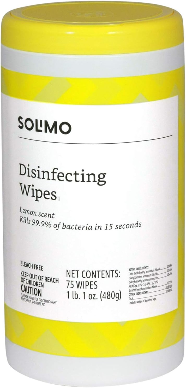 Amazon Basics Disinfecting Wipes, Fresh scent, Sanitizes, Cleans, Disinfects, Deodorizes, 85 Count: Pallet of 480 (80 x 6-pack), Packaging May Vary
