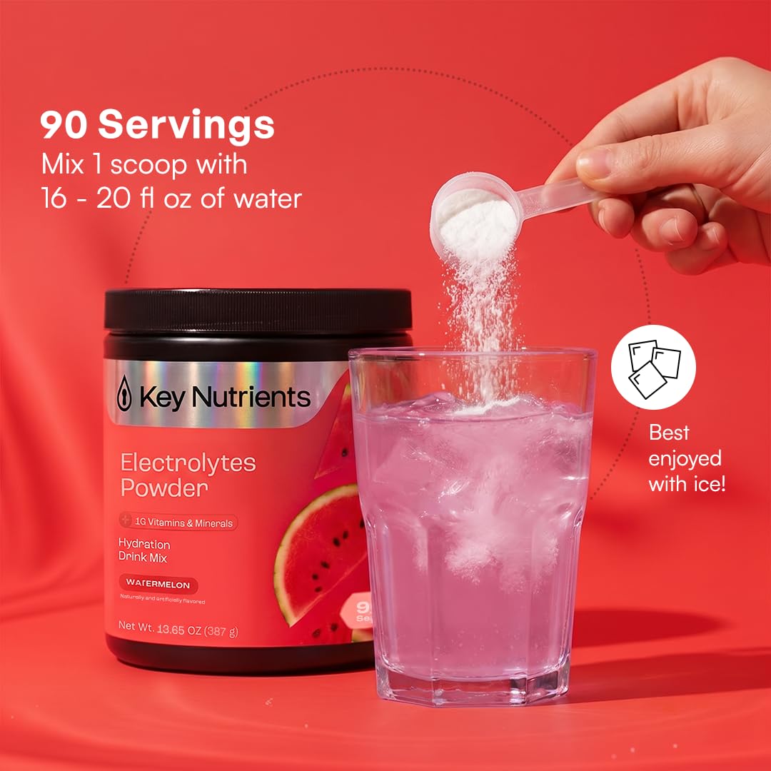 KEY NUTRIENTS Multivitamin Electrolytes Powder, Lemonade, 90 Servings