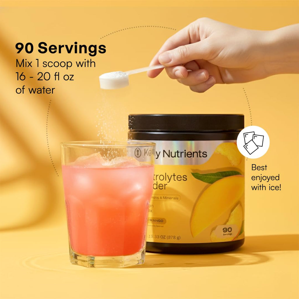 KEY NUTRIENTS Multivitamin Electrolytes Powder, Lemonade, 90 Servings