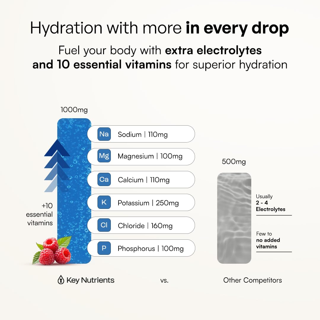 KEY NUTRIENTS Multivitamin Electrolytes Powder, Lemonade, 90 Servings