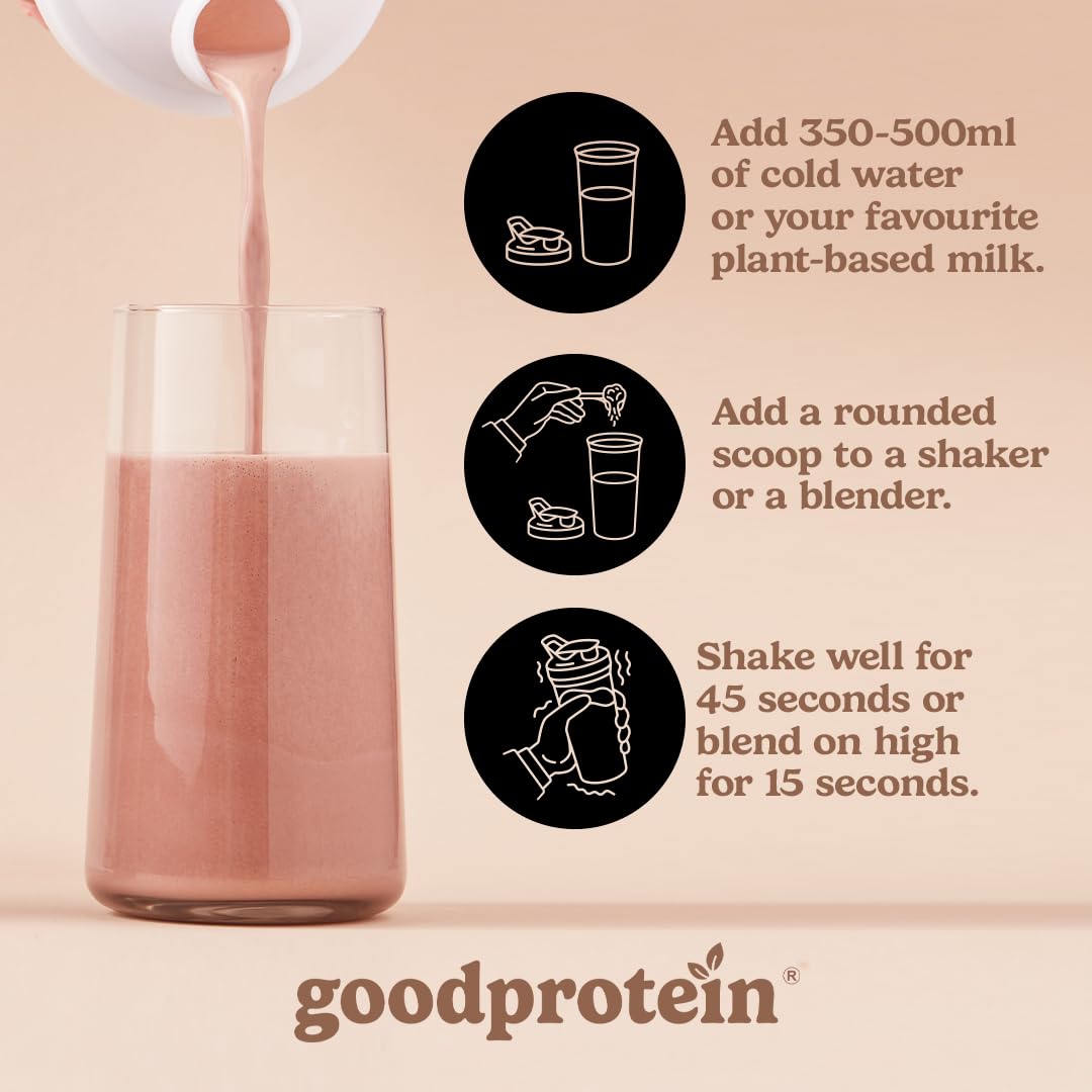 Good Protein All-in-One Shake, Plant-Based Protein Powder, Bananas & Cream