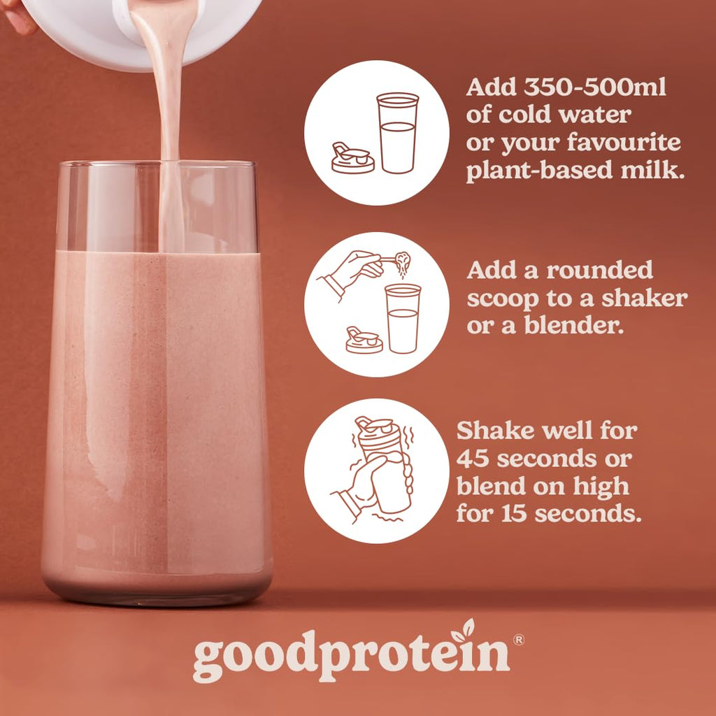 Good Protein All-in-One Shake, Plant-Based Protein Powder, Bananas & Cream