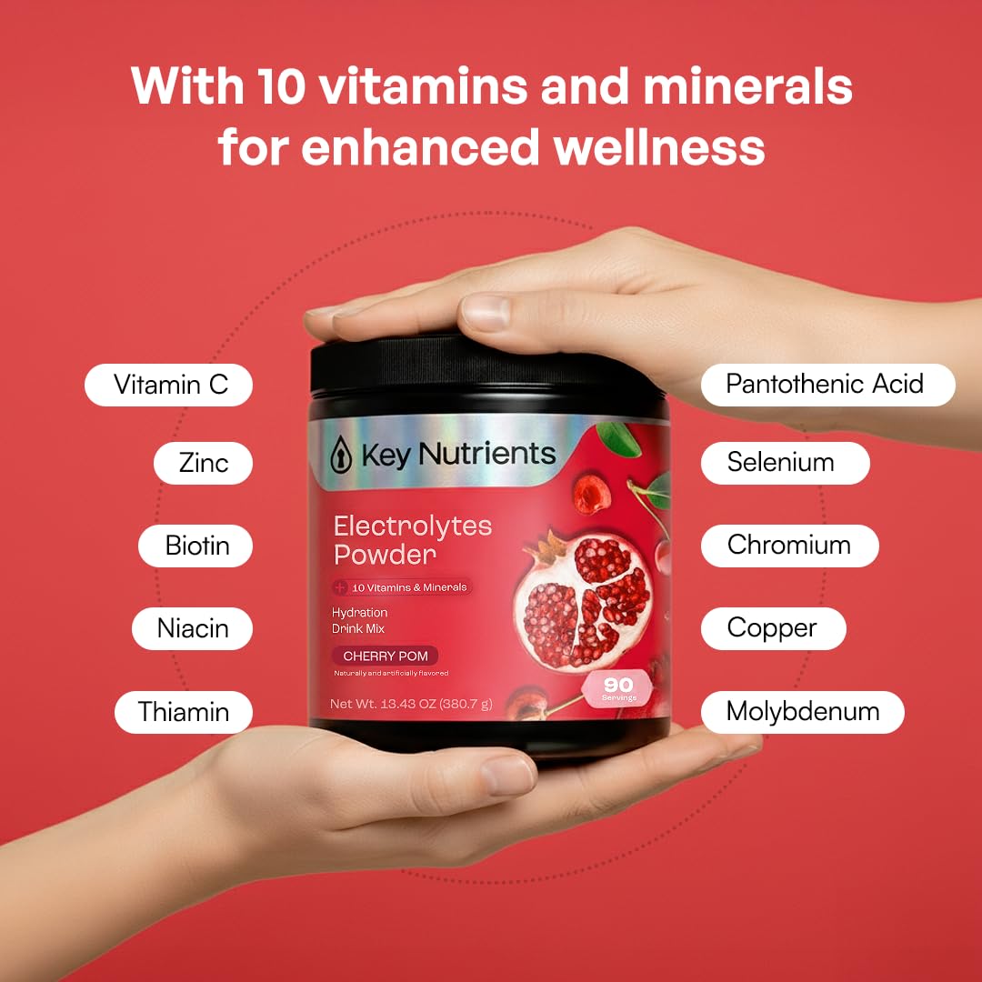 KEY NUTRIENTS Multivitamin Electrolytes Powder, Lemonade, 90 Servings