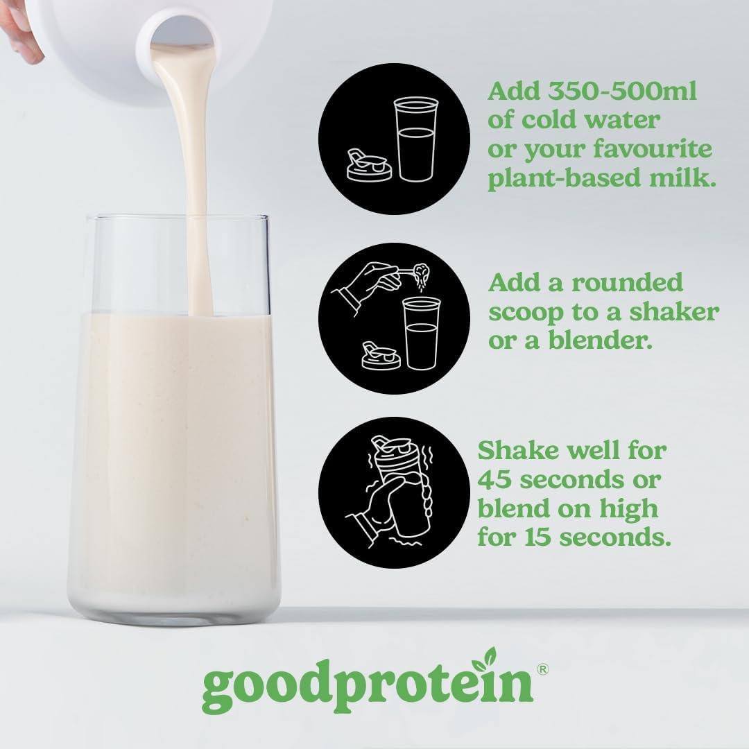 Good Protein All-in-One Shake, Plant-Based Protein Powder, Bananas & Cream