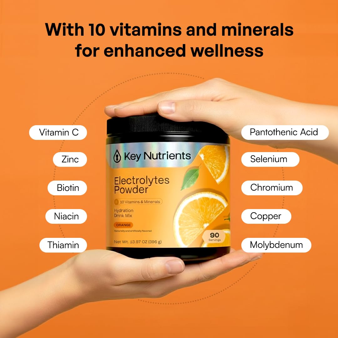 KEY NUTRIENTS Multivitamin Electrolytes Powder, Lemonade, 90 Servings