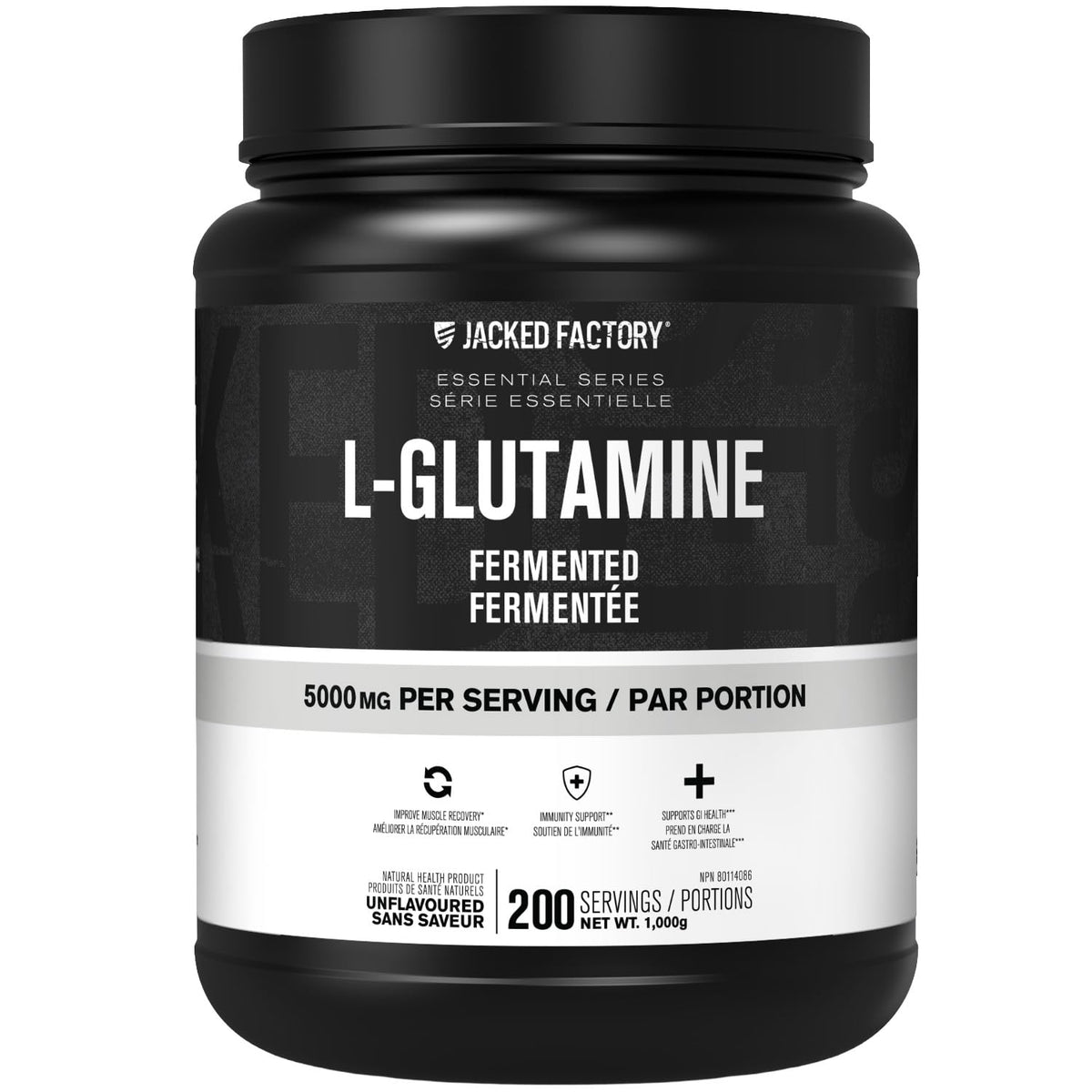 L-Glutamine Powder 500g, 100 Servings - Vegan Fermented L Glutamine for Post Workout Muscle Recovery, Immunity, Digestive Health - Tested & Trusted, No Artificial Fillers - Unflavored