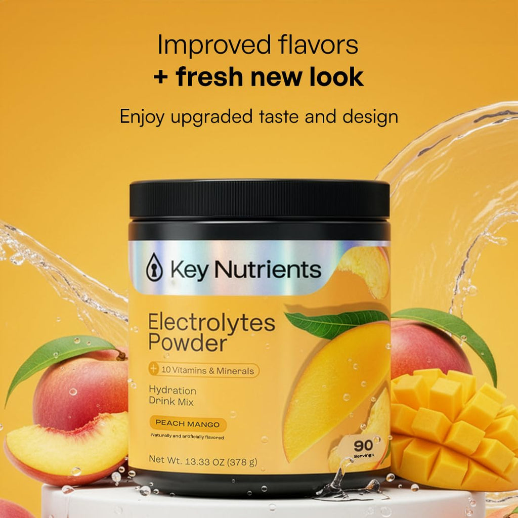 KEY NUTRIENTS Multivitamin Electrolytes Powder, Lemonade, 90 Servings