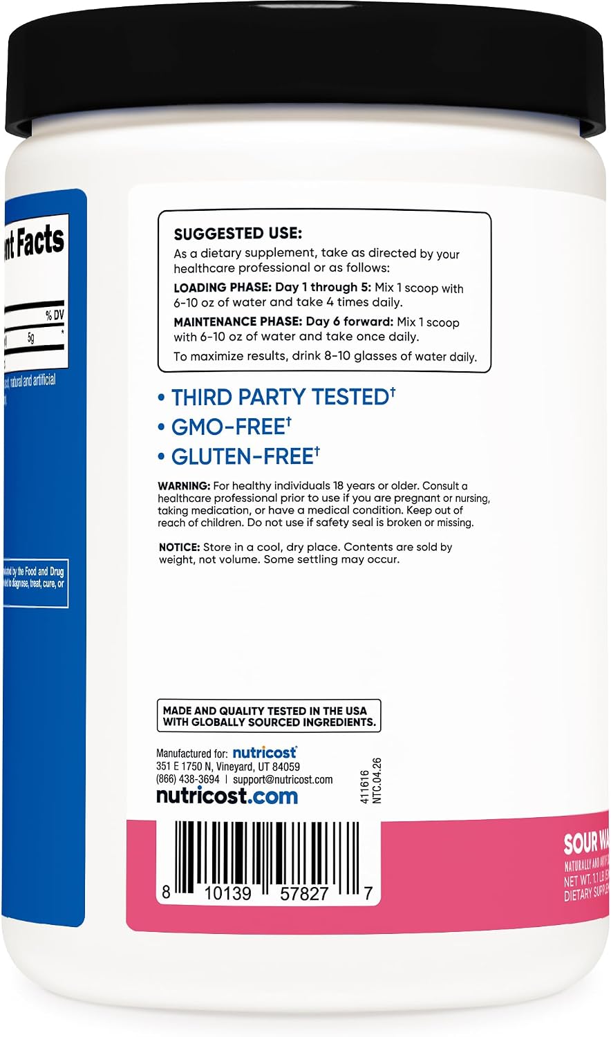 Nutricost Creatine Monohydrate Powder (White Behemoth) 500 Gram