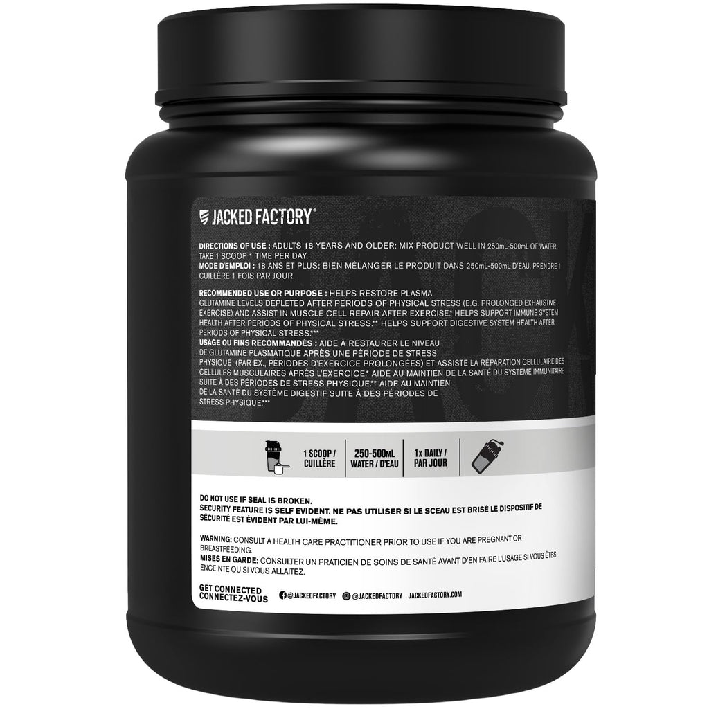L-Glutamine Powder 500g, 100 Servings - Vegan Fermented L Glutamine for Post Workout Muscle Recovery, Immunity, Digestive Health - Tested & Trusted, No Artificial Fillers - Unflavored