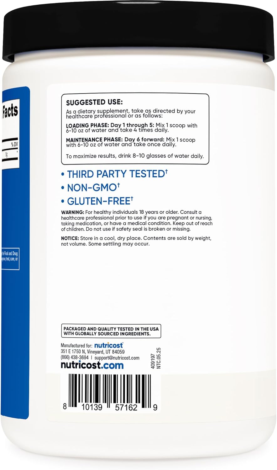 Nutricost Creatine Monohydrate Powder (White Behemoth) 500 Gram