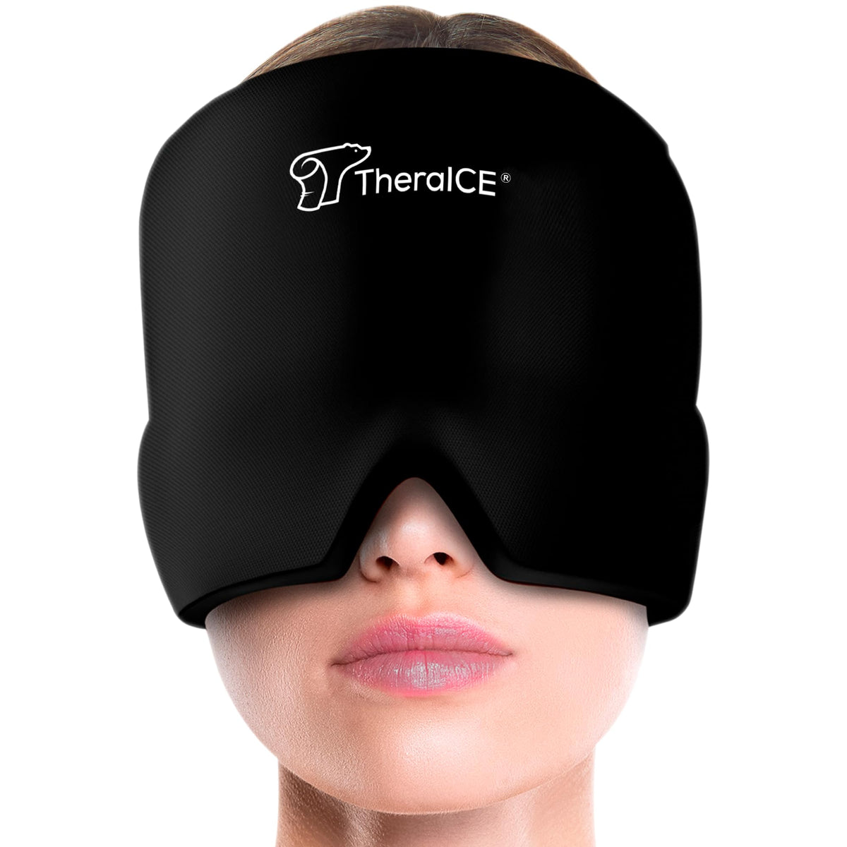 TheraICE Headache Relief Cap, Migraine Ice Pack Mask Products, Women Cooling Gel Hat, Face Cold Compress Head Wrap for Her Stress. Great Birthday Gift for Mom, Sister, Grandma, Girlfriend, & Teacher