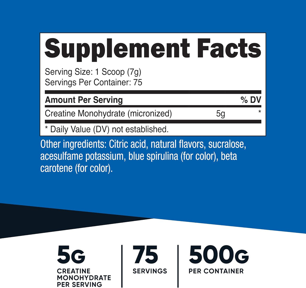 Nutricost Creatine Monohydrate Powder (White Behemoth) 500 Gram