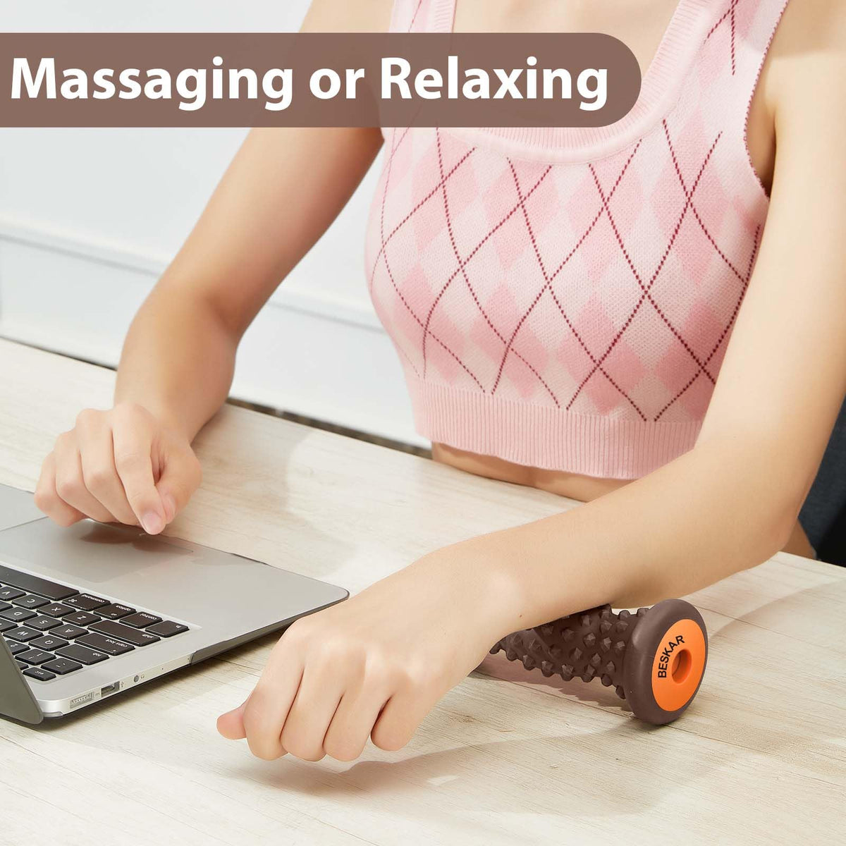 BESKAR Foot Massager Roller for Plantar Fasciitis Relief