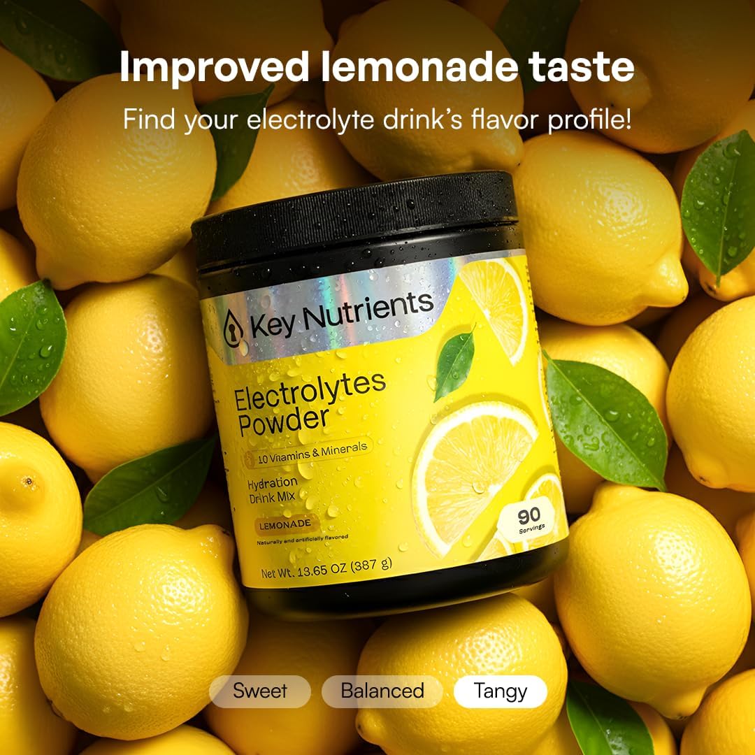 KEY NUTRIENTS Multivitamin Electrolytes Powder, Lemonade, 90 Servings