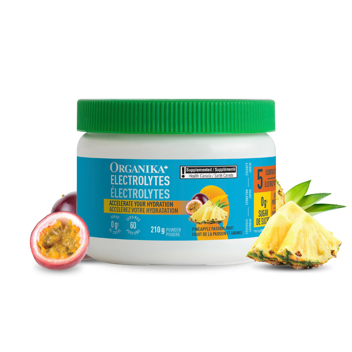 Organika Canadian-Made Electrolytes Powder |Classic Lemonade - 210g