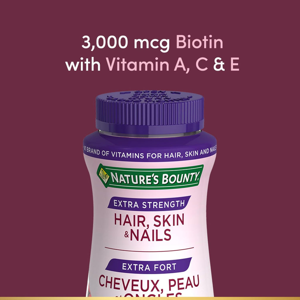 NATURE'S BOUNTY Extra Strength, Hair, Skin & Nails, 80 Gummies
