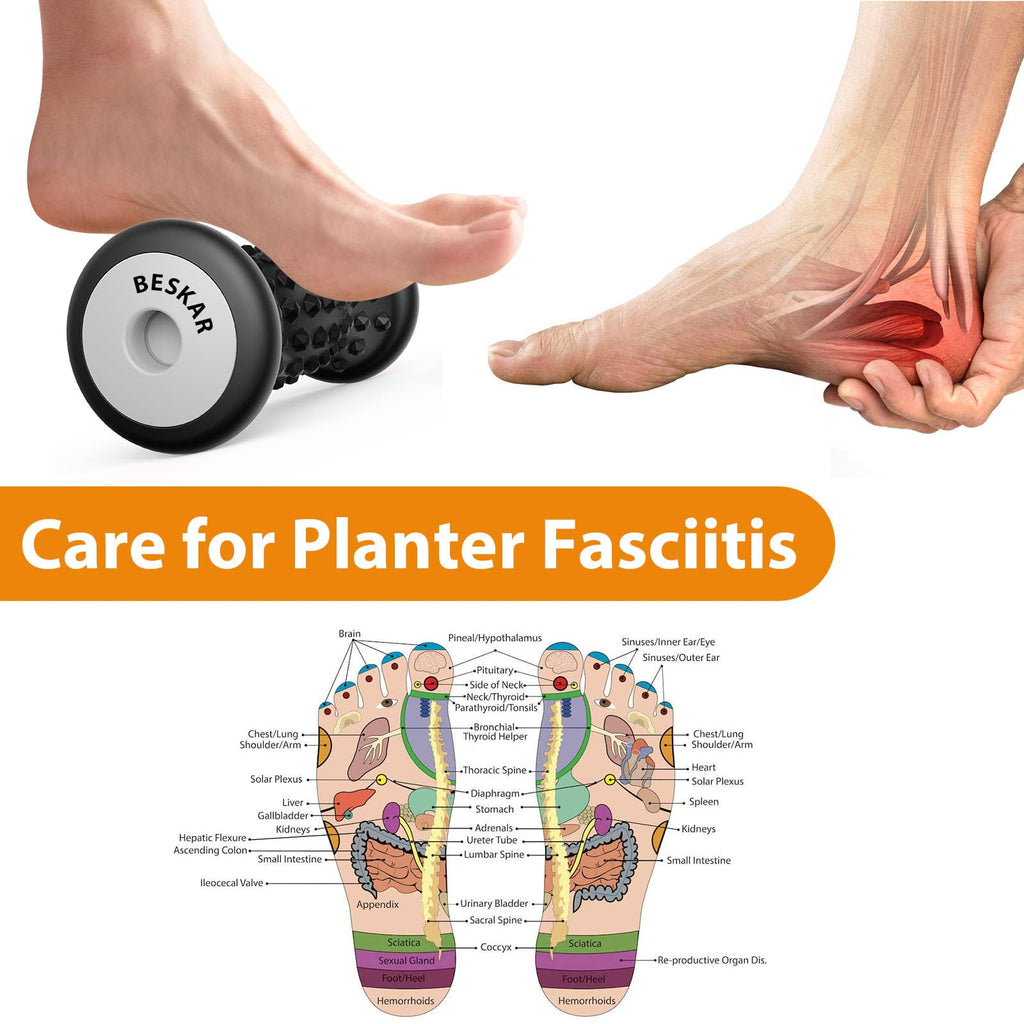 BESKAR Foot Massager Roller for Plantar Fasciitis Relief