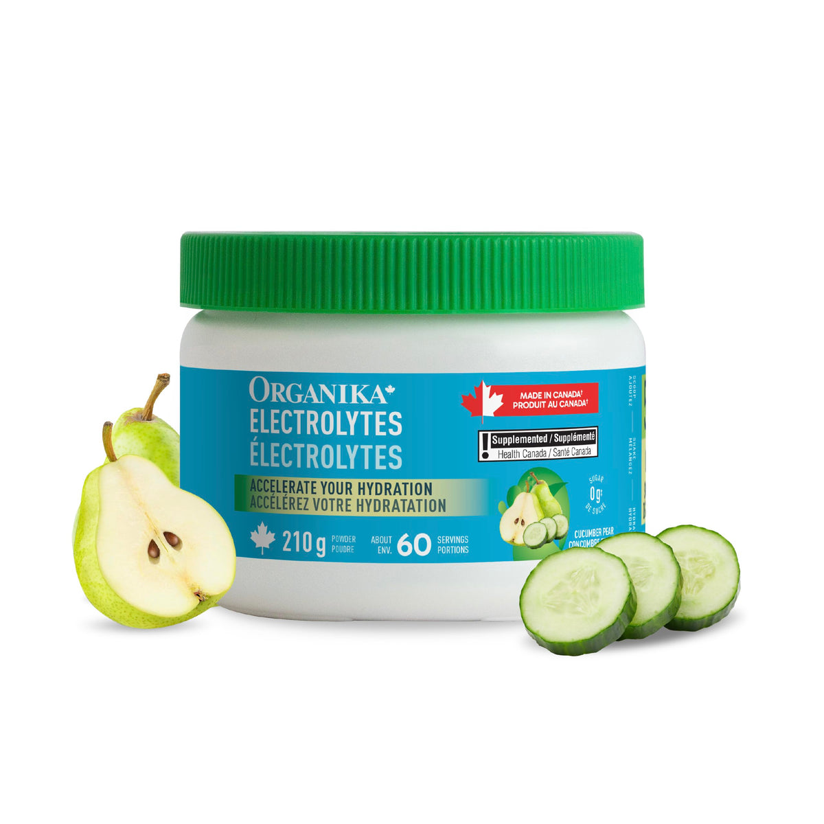 Organika Canadian-Made Electrolytes Powder |Classic Lemonade - 210g
