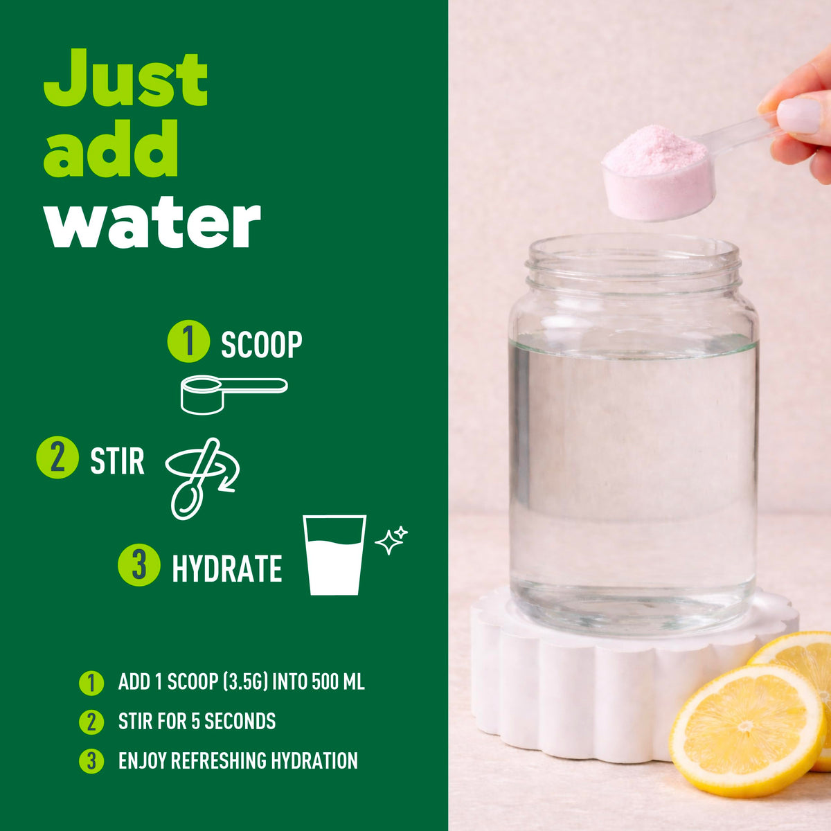 Organika Canadian-Made Electrolytes Powder |Classic Lemonade - 210g