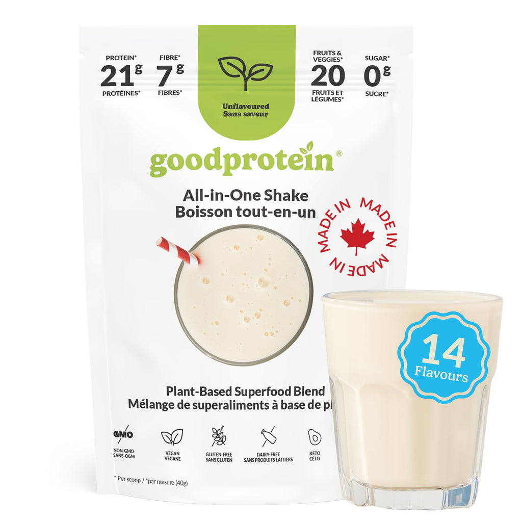 Good Protein All-in-One Shake, Plant-Based Protein Powder, Bananas & Cream
