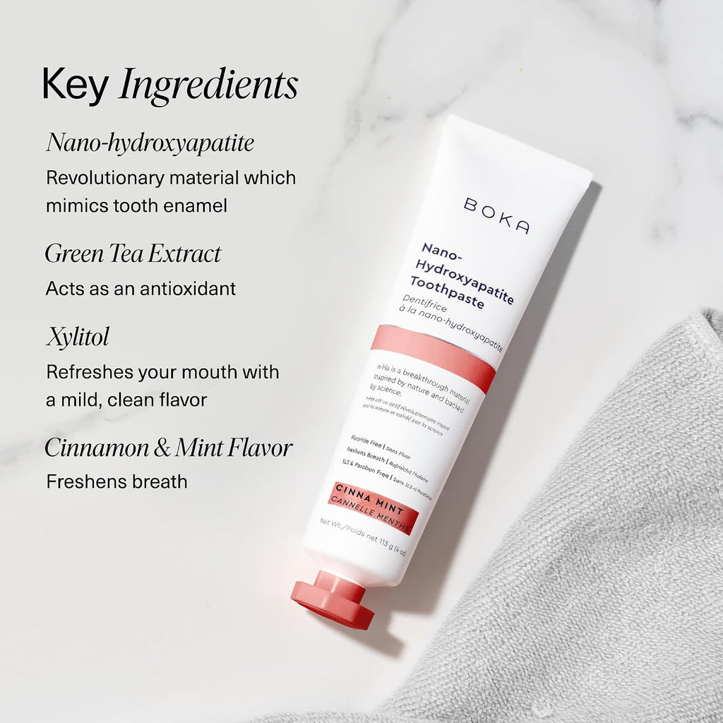 Boka Toothpaste - Nano Hydroxyapatite Toothpaste, Fluoride Free Toothpaste