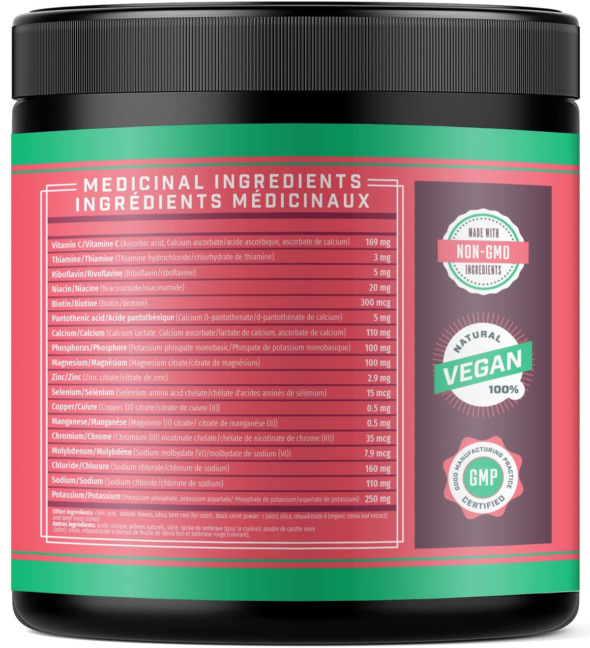 KEY NUTRIENTS Multivitamin Electrolytes Powder, Lemonade, 90 Servings
