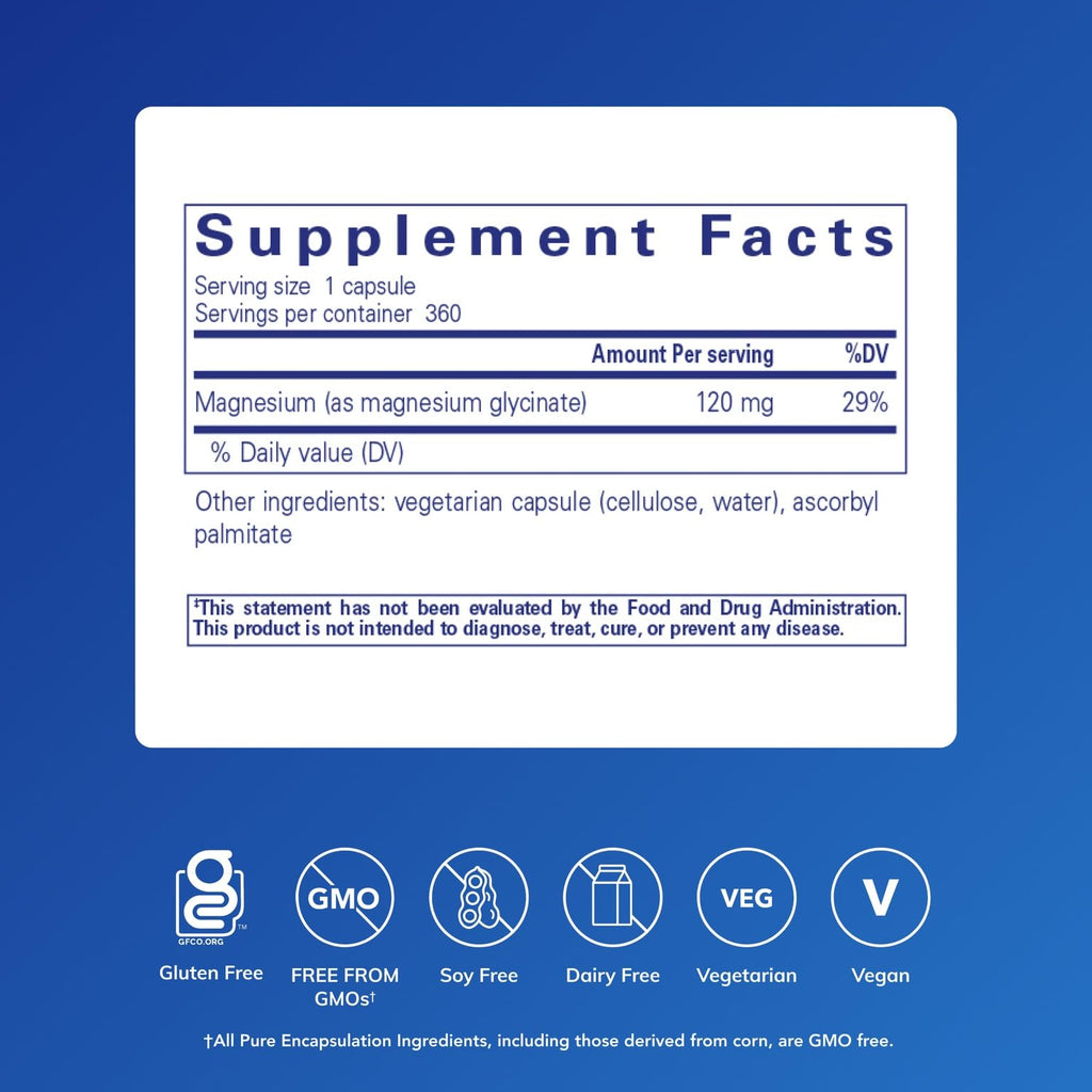 Pure Encapsulations Magnesium (Glycinate), 90 Capsules