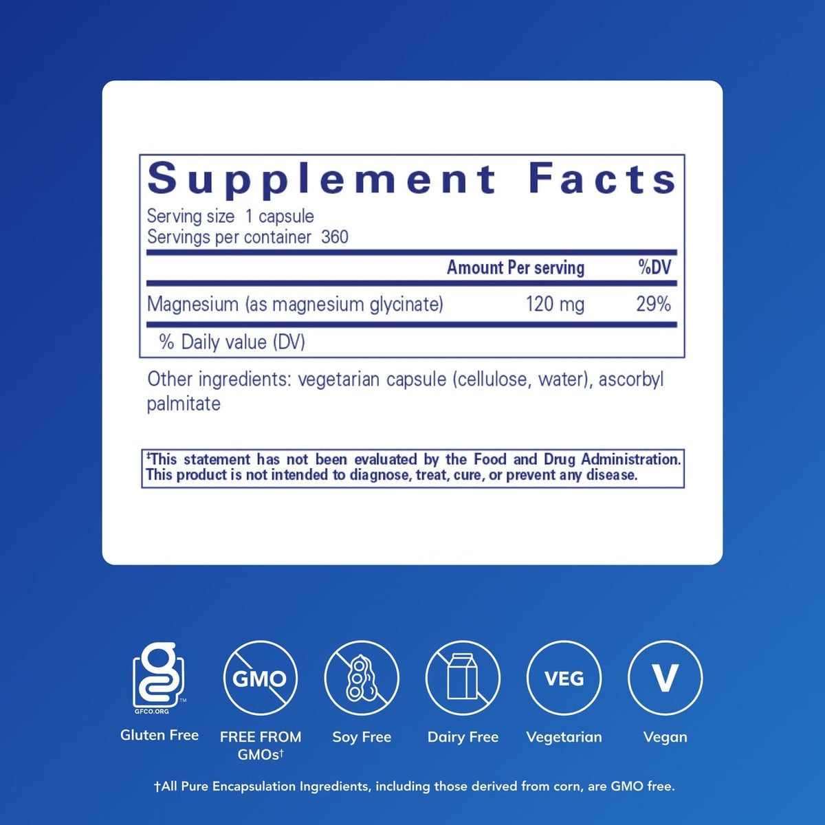 Pure Encapsulations Magnesium (Glycinate), 90 Capsules