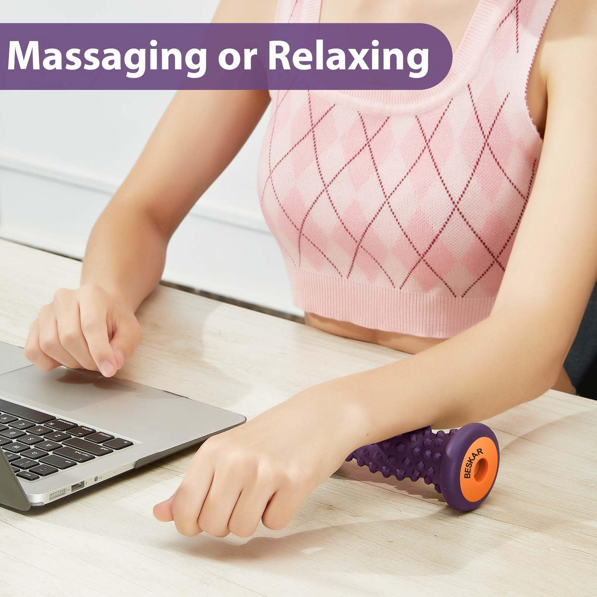 BESKAR Foot Massager Roller for Plantar Fasciitis Relief