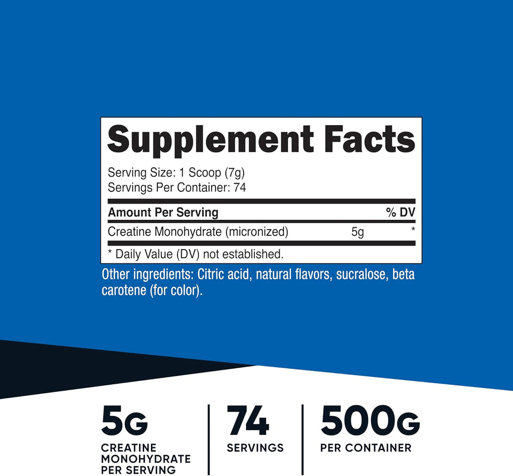 Nutricost Creatine Monohydrate Powder (White Behemoth) 500 Gram