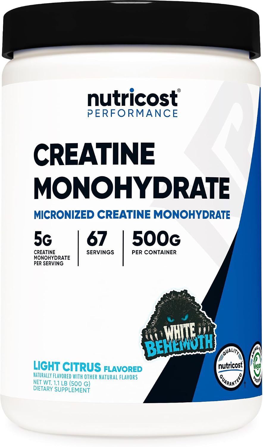 Nutricost Creatine Monohydrate Powder (White Behemoth) 500 Gram