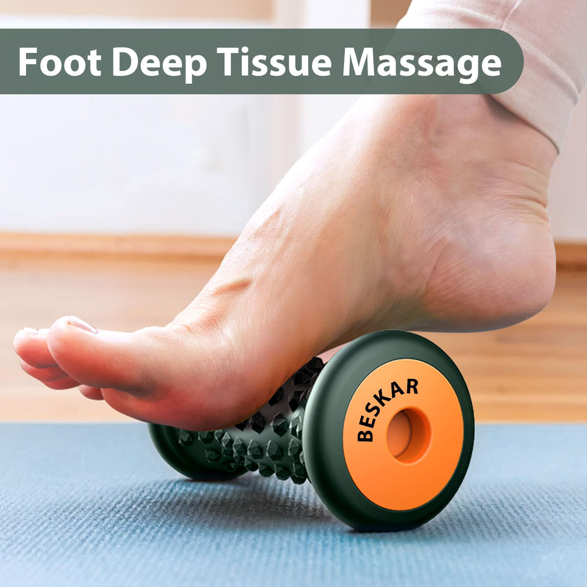 BESKAR Foot Massager Roller for Plantar Fasciitis Relief