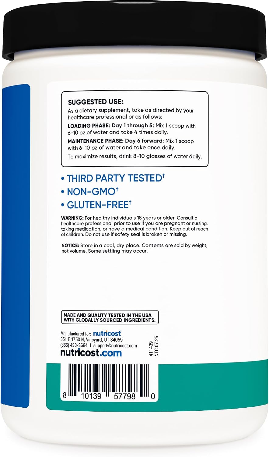 Nutricost Creatine Monohydrate Powder (White Behemoth) 500 Gram