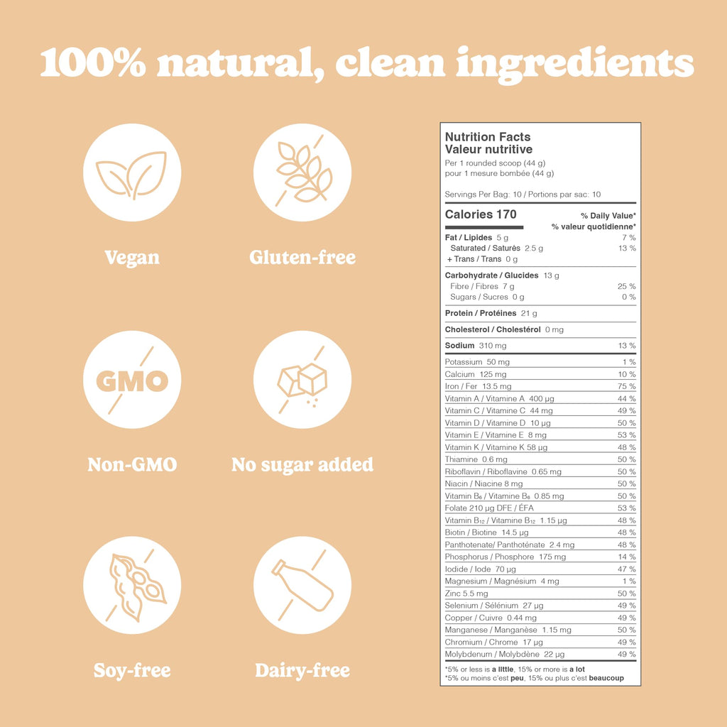Good Protein All-in-One Shake, Plant-Based Protein Powder, Bananas & Cream