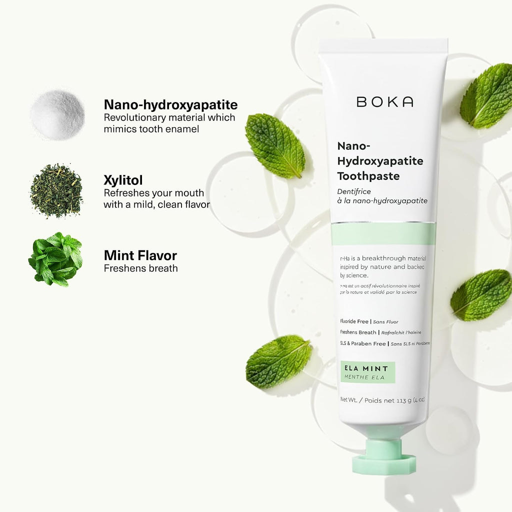 Boka Toothpaste - Nano Hydroxyapatite Toothpaste, Fluoride Free Toothpaste