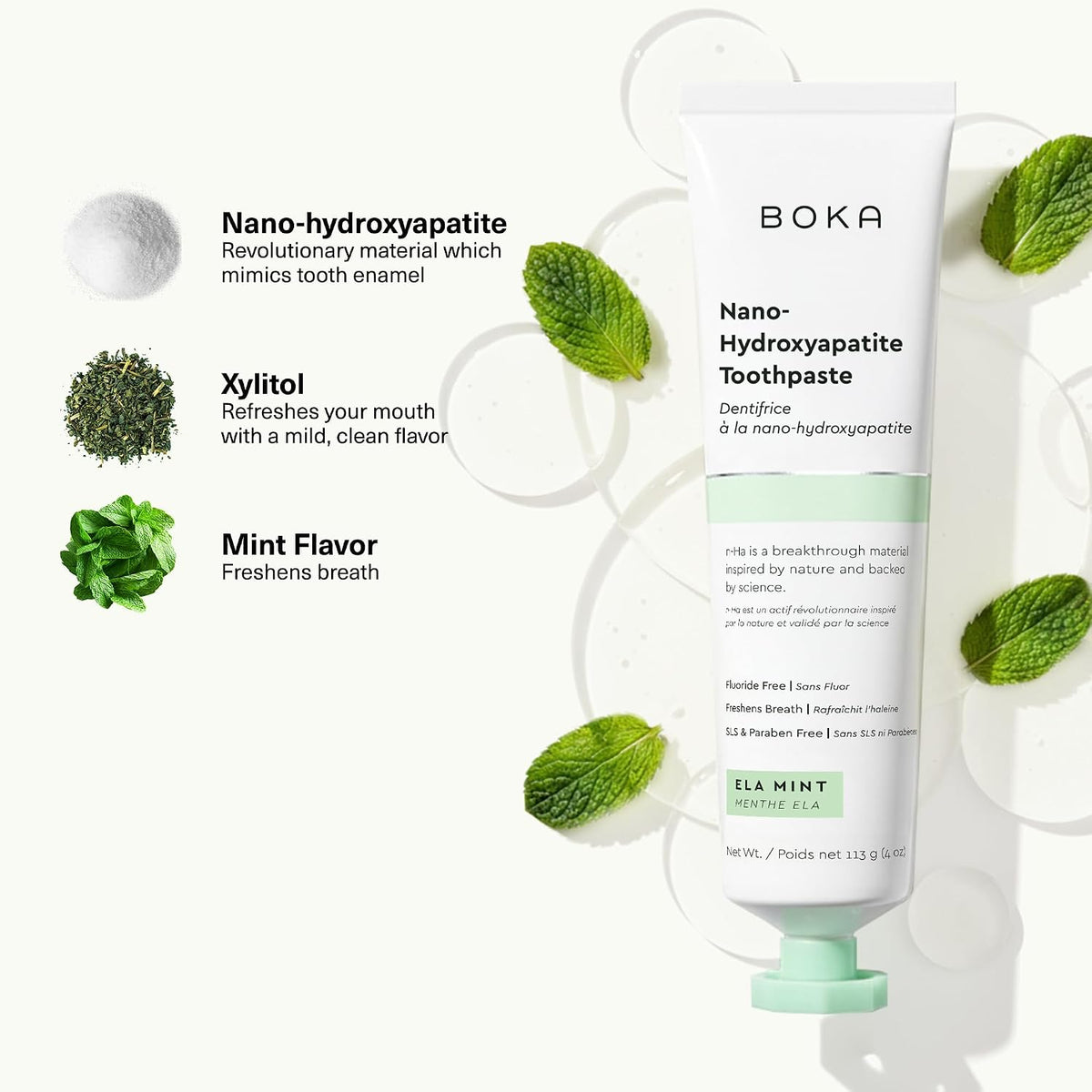 Boka Toothpaste - Nano Hydroxyapatite Toothpaste, Fluoride Free Toothpaste