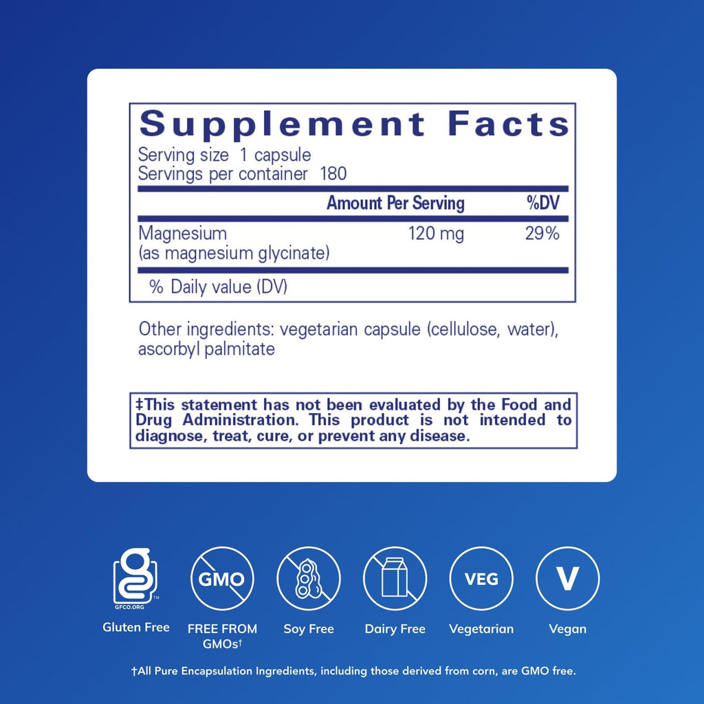 Pure Encapsulations Magnesium (Glycinate), 90 Capsules