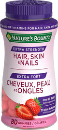NATURE'S BOUNTY Extra Strength, Hair, Skin & Nails, 80 Gummies