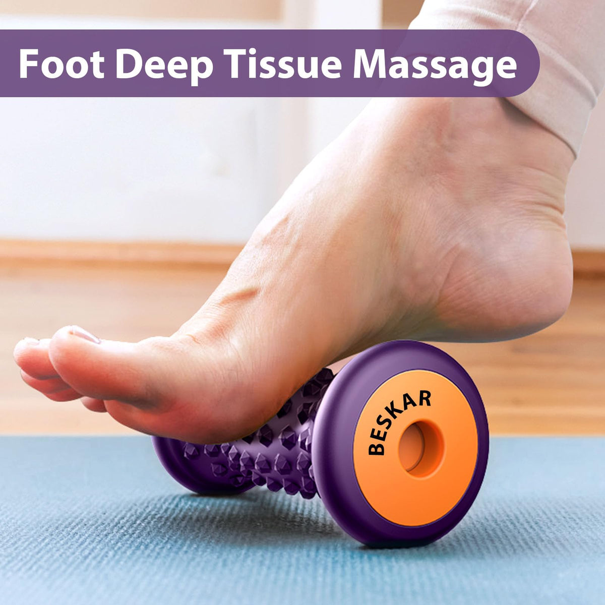 BESKAR Foot Massager Roller for Plantar Fasciitis Relief