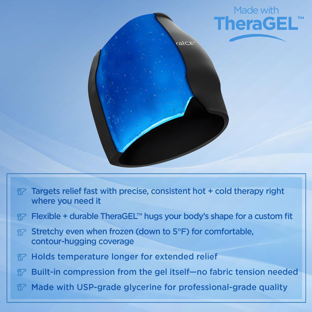TheraICE Headache Relief Cap, Migraine Ice Pack Mask Products, Women Cooling Gel Hat, Face Cold Compress Head Wrap for Her Stress. Great Birthday Gift for Mom, Sister, Grandma, Girlfriend, & Teacher