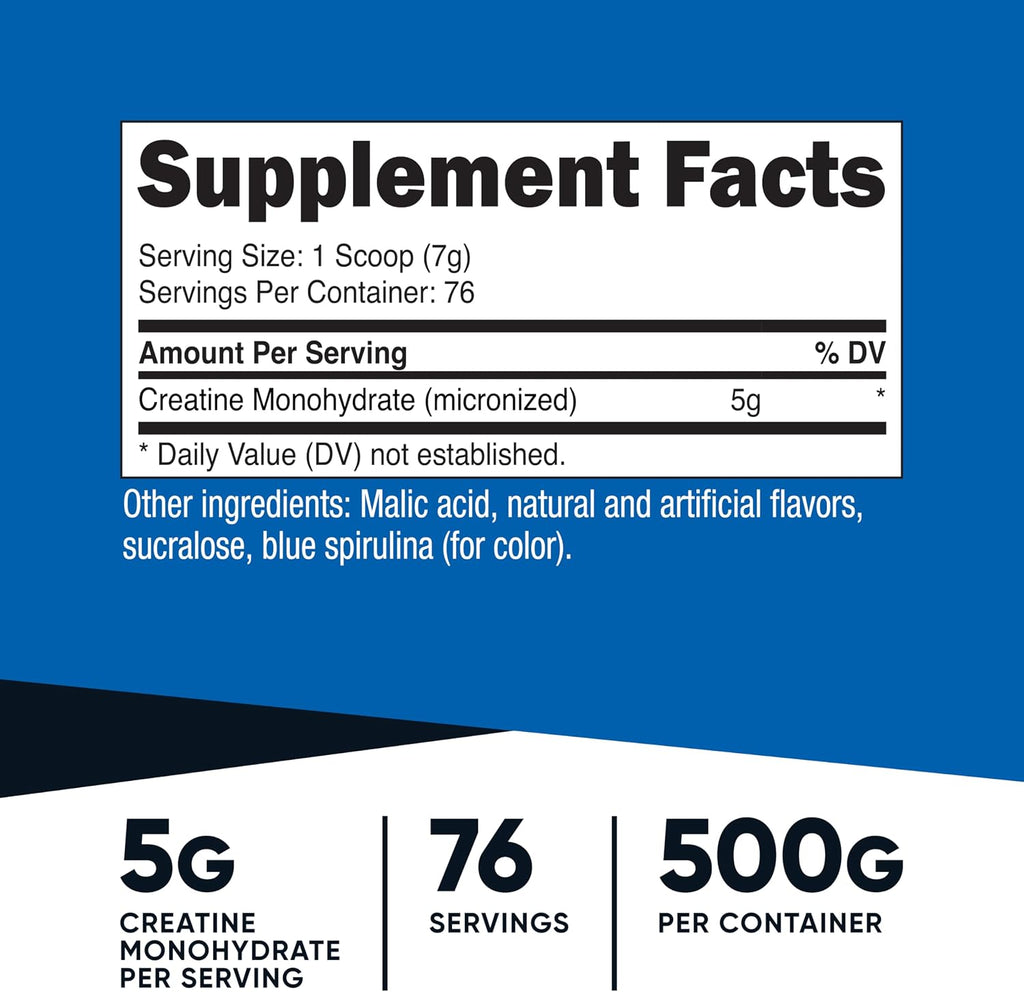 Nutricost Creatine Monohydrate Powder (White Behemoth) 500 Gram