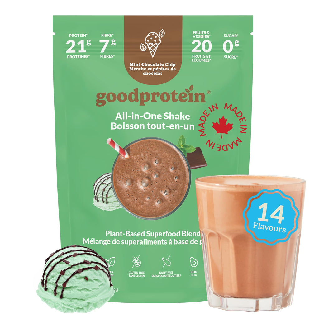 Good Protein All-in-One Shake, Plant-Based Protein Powder, Bananas & Cream