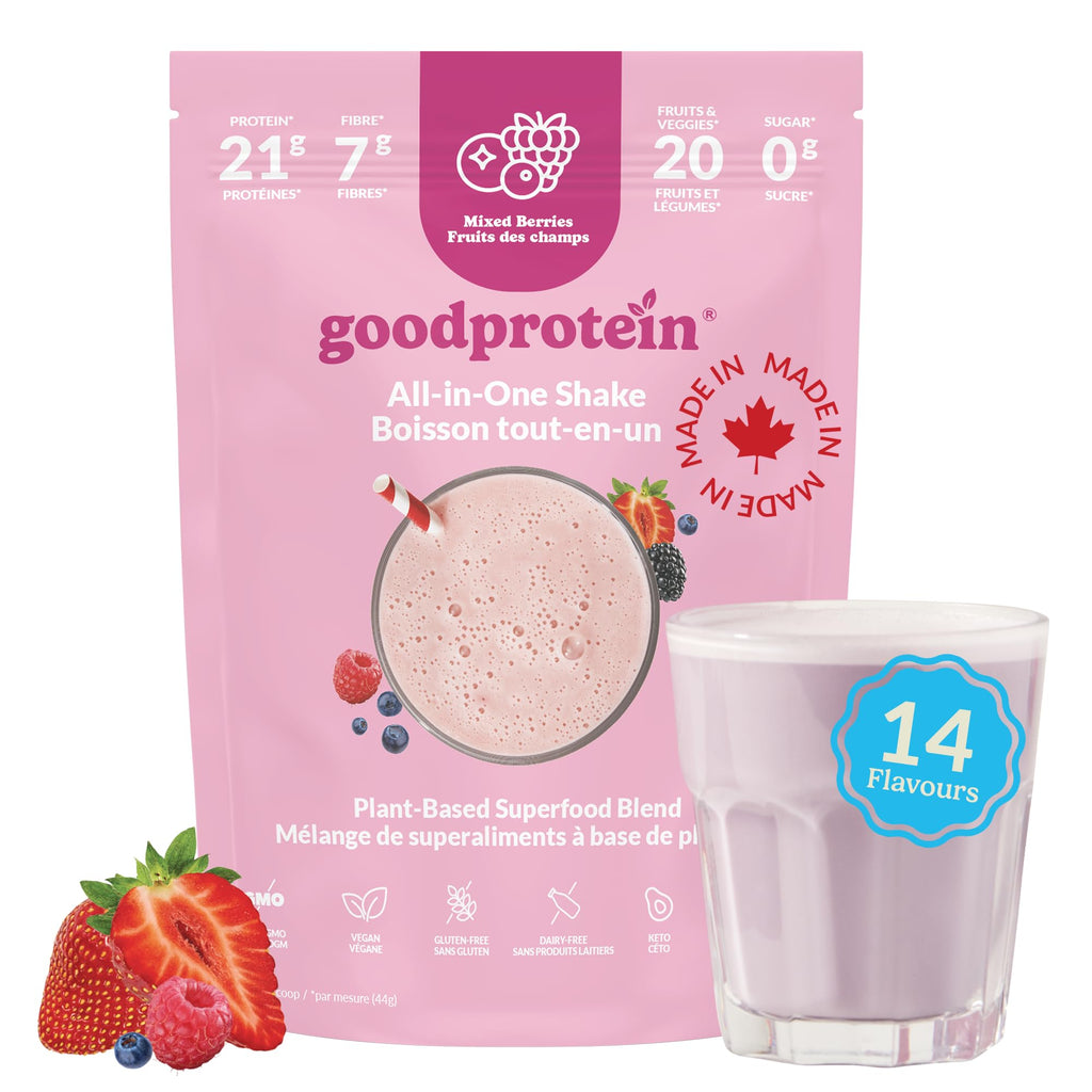 Good Protein All-in-One Shake, Plant-Based Protein Powder, Bananas & Cream