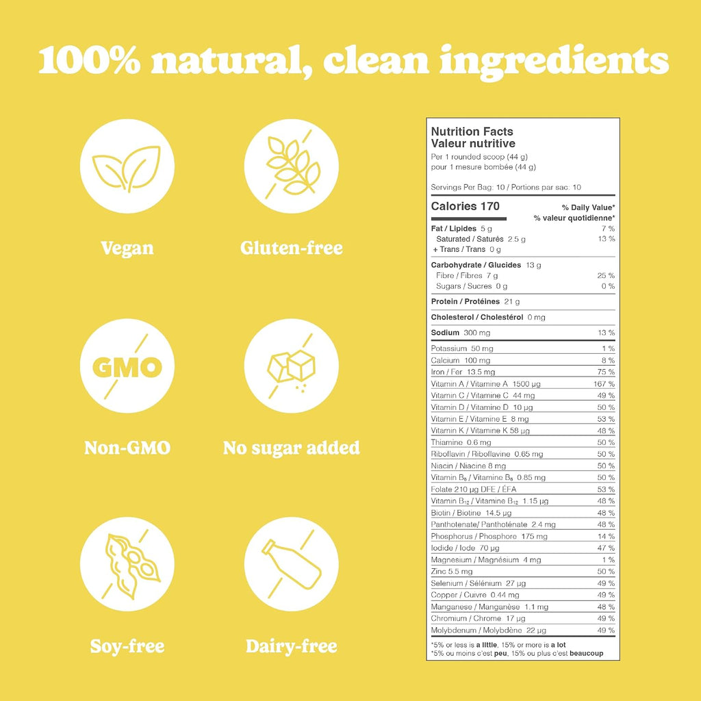 Good Protein All-in-One Shake, Plant-Based Protein Powder, Bananas & Cream
