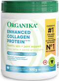 Organika Enhanced Collagen Peptides Powder (Type 1 & 3) | Unflavoured - 500g, 50 servings