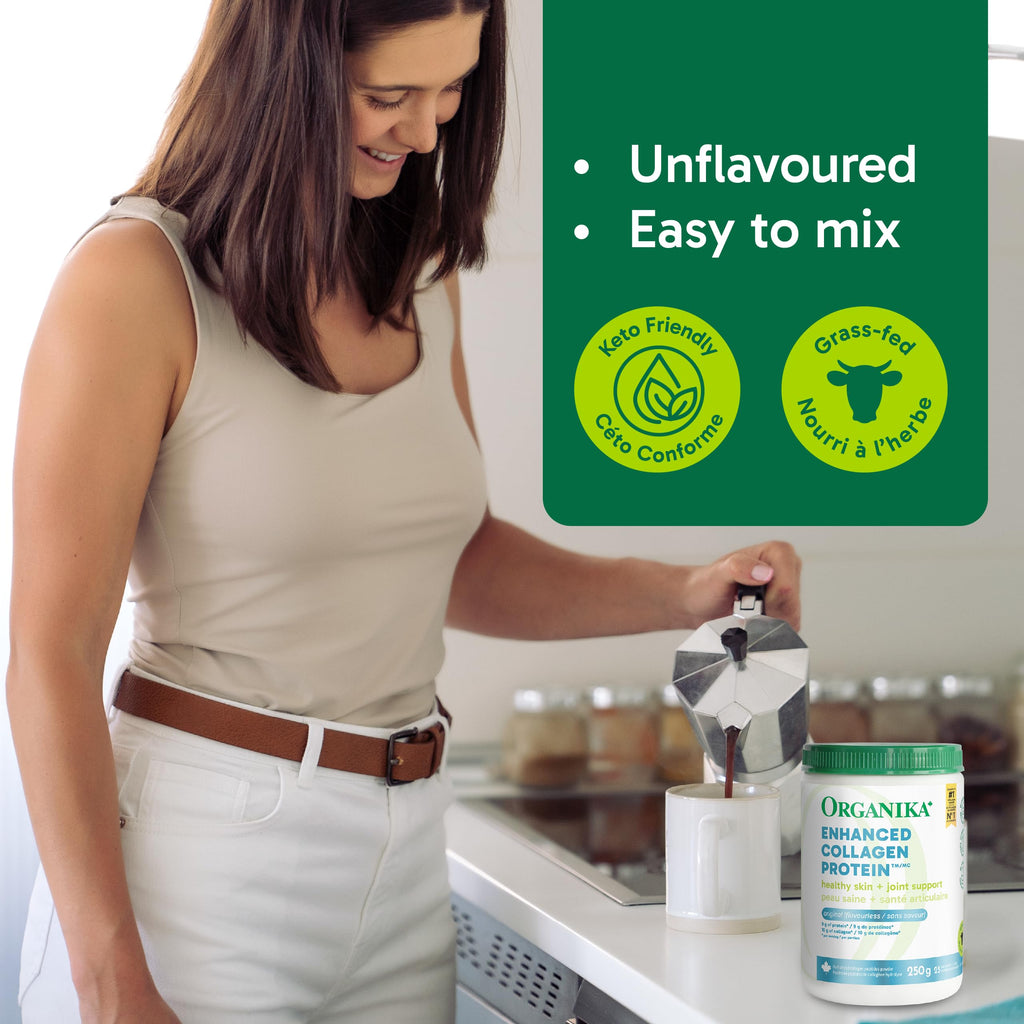 Organika Enhanced Collagen Peptides Powder (Type 1 & 3) | Unflavoured - 500g, 50 servings