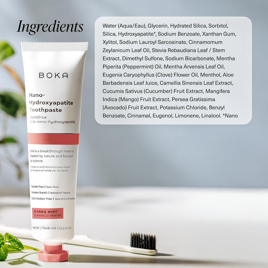 Boka Toothpaste - Nano Hydroxyapatite Toothpaste, Fluoride Free Toothpaste